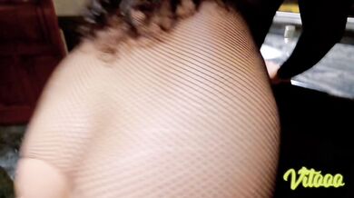 Beautiful woman with a natural body in lingerie - watch her fuck