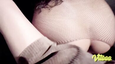 Beautiful woman with a natural body in lingerie - watch her fuck