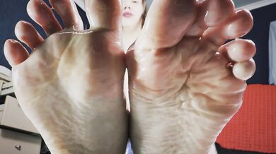 Oiled Feet ASMR | Slow Sole POV & Deep Whisper Tease