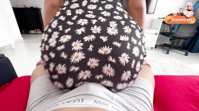 An unexpected incident with my stepsister humping my cock making me cum