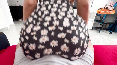 An unexpected incident with my stepsister humping my cock making me cum