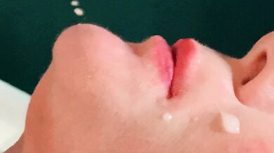 Spit or Swallow ??? CLOSE UP Mouth milking cum gag