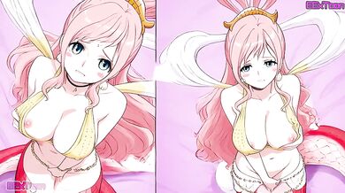 One Piece Hentai Anime - Big Tits Shirahoshi Blow Job Hentai by eextoon