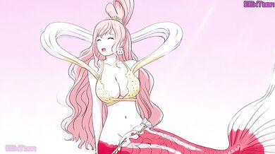 One Piece Hentai Anime - Big Tits Shirahoshi Blow Job Hentai by eextoon