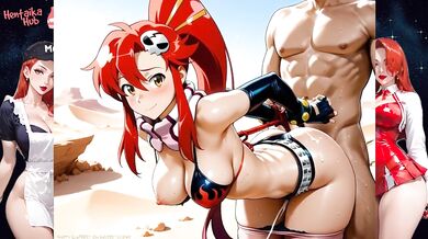 Hentai with bitch Yoko Littner from anime and manga by Gurren-Lagann. Finally, I took off my jacket and gave myself to everyone right on the street.№1