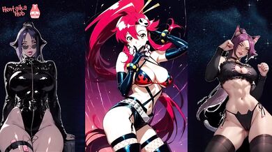 Hentai with bitch Yoko Littner from anime and manga by Gurren-Lagann. Finally, I took off my jacket and gave myself to everyone right on the street.№1