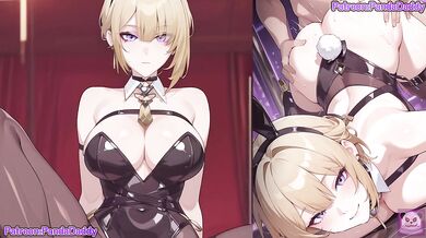 zenless zone zero bunny suit hentai - big tits Evelyn Bunny Suit Blow Job for her boss hentai by PandaDaddy