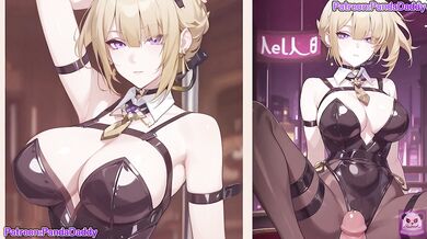 zenless zone zero bunny suit hentai - big tits Evelyn Bunny Suit Blow Job for her boss hentai by PandaDaddy