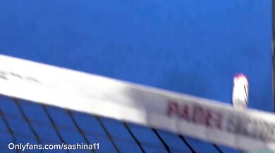I was playing padel and he fucked me really hard