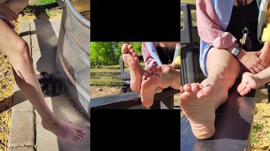 Just a pretty day with my pink nails and soft soles outside