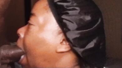 Fierce blowjob fuels ThroatGuzzler's savage delight