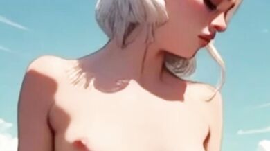 Cute girl teen with small tits is at the beach and gets fucked by her best friend