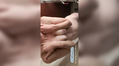 Hot Amateur Solo Girl Showering in Hostel - Risky Pussy Play