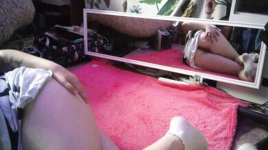 Needy Pup Fucking Herself w/ 10in Dildo