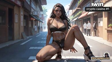 Sexy ebony Tokyo alley seduction taken to next level by a super hot muscle man and his curvaceous