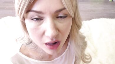 Compilation of cumplay and swallowing from a white-haired beauty - 4!