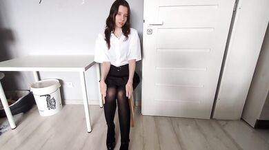 Try not to cum - Your highschool crush invites you to empty classroom to test your cock endurance. Polish JOI with countdown