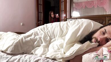 StepMom came to StepSon's house after party and fuck in Share Bed till Cum inside