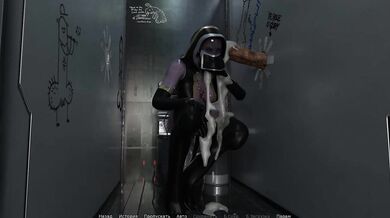 That's why the mutant likes the tight ass of a lustful girl who entered the restroom of a nightclub