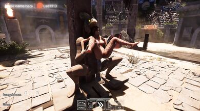 Once again, Lara couldn’t resist exploring the cave… and the statue couldn’t resist exploring hers.
