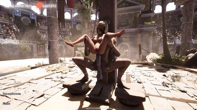 Once again, Lara couldn’t resist exploring the cave… and the statue couldn’t resist exploring hers.