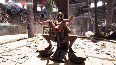 Once again, Lara couldn’t resist exploring the cave… and the statue couldn’t resist exploring hers.
