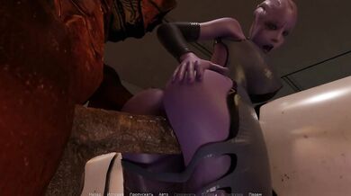 The mutant's dick was so pleasant that the girl went to the toilet to get fucked secretly