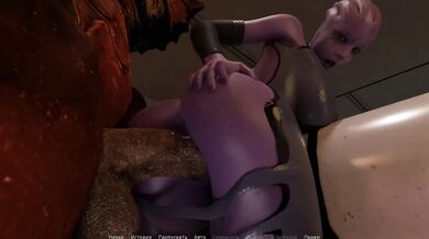 The mutant's dick was so pleasant that the girl went to the toilet to get fucked secretly
