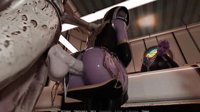 A lustful monster cock fucked two bitches at once. 3D Hentai Game