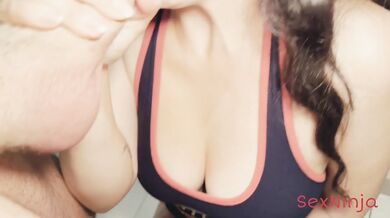 She Was Cleaning Right Next to Me…then Accidentally Falls on my Hard Cock
