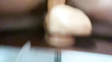 FIRST TIME RIDING SELF CUMMING DILDO