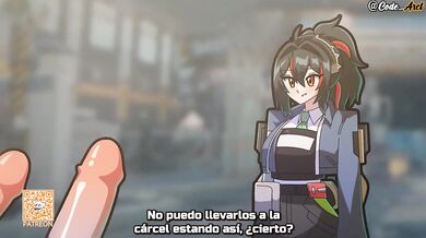 Zhu Yuan arrests two troublesome cocks (zenless zone zero) [Spanish subtitle]