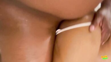 Ebony MILF Fucks Coworker When Her Husband Goes To Work.