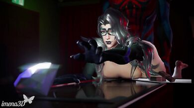 Black Cat Caught and FUCKED by Spidey