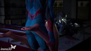 Black Cat Caught and FUCKED by Spidey