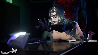 Black Cat Caught and FUCKED by Spidey