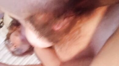 Solo pegging my pussy with a stick until it hurts