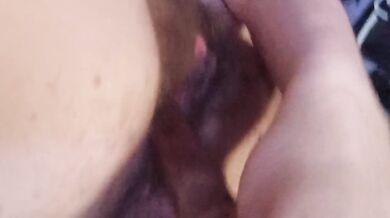 Solo pegging my pussy with a stick until it hurts