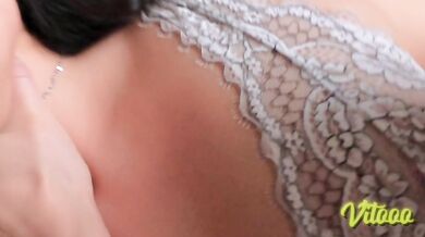 Submissive lying in bed receiving her dose of penis - Sexy