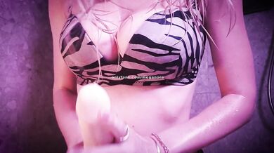 POV: Let Me Stroke You Slow While You Watch My Big Natural Tits ASMR
