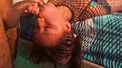 Young Latina loves the taste of my penis...