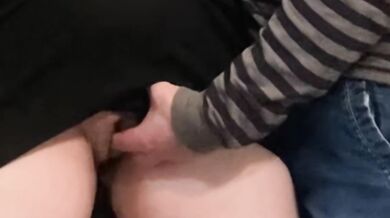 Anita Feet fingers tight pussy under public lights