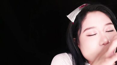 ASMR Hot Girl Nurse ZOMBIE Eat Your Brain | Nurse Ear eating and Ear Licking | Halloween