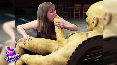 MILF is shocked by the size of the hot ogre's dick