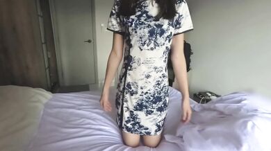 【個人撮影】チャイナ服が可愛い美女にローターを当ててみた????何回オーガズムを感じてイクことができるのか試してみた動画／Japanese amateur hentai