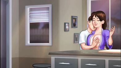 Fucking stepmother while she cleans the house - summertime saga