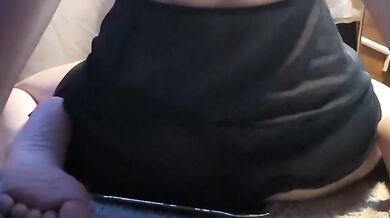 Riding Dildo On Tray Close Up