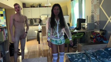 Home bi party - guys fuck a girl and each other in the ass with big dicks