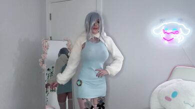 Sexy Shenhe Wearing Slutty Cocktail Dress