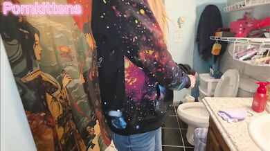 Her days off. Getting mouth and pussy fucked. Titties pissed on